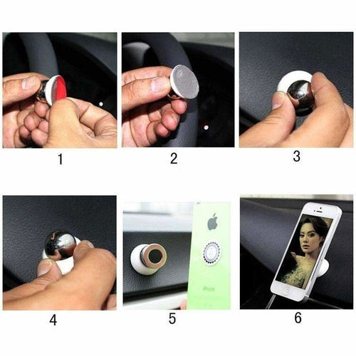 Soporte Magnético para Móvil en Coche — Rotación 360°