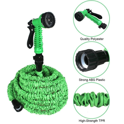 Manguera de Jardín Extensible y Flexible con Pistola Pulverizadora