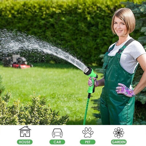 Manguera de Jardín Extensible y Flexible con Pistola Pulverizadora