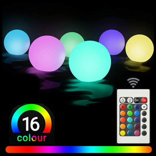 Bola LED Flotante para Piscina con Cambio de Color RGB