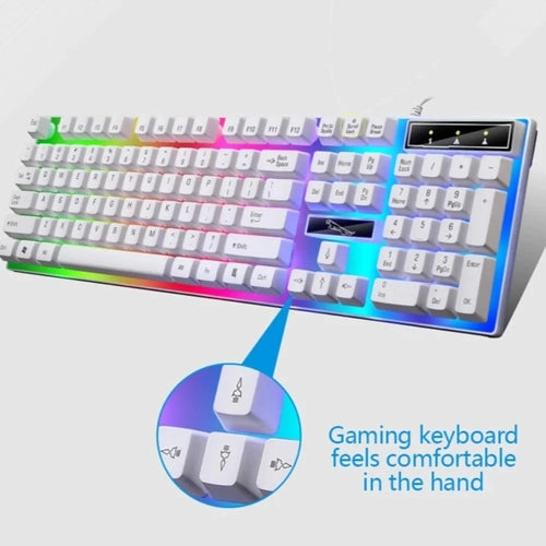 Teclado y Ratón Gaming Ninja Dragons White Knight