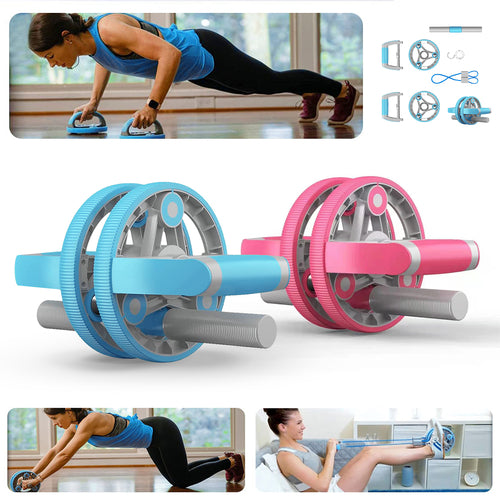 Kit Multifuncional de Fitness con Rueda Abdominal y Cuerda de Latón