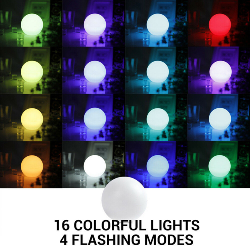 Bola LED Flotante para Piscina con Cambio de Color RGB