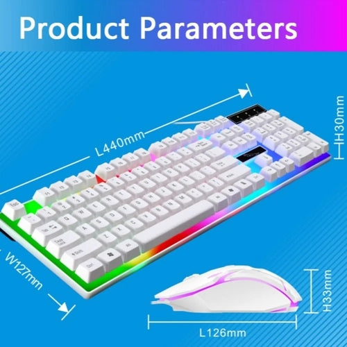Teclado y Ratón Gaming Ninja Dragons White Knight