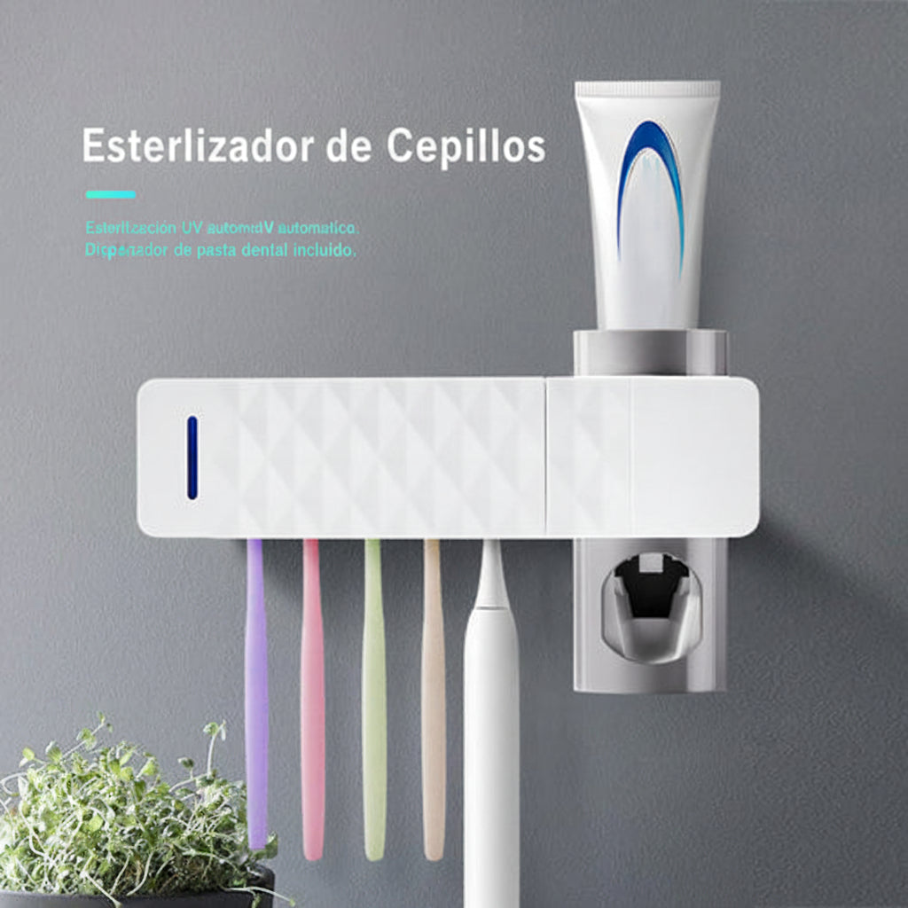 Esterilizador UV Automático para Cepillos de Dientes 3 en 1